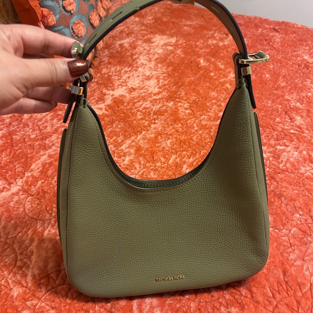 Michael Kors Safari Green Nolita Small Hobo Bag - Picture 4 of 12